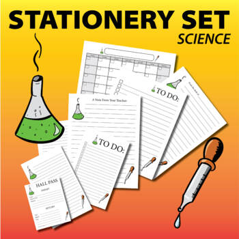 Preview of Science / Chemistry Teacher Calendar & Stationery Set