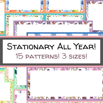 Preview of Stationery Template Back to School Newsletter Thank You Notes