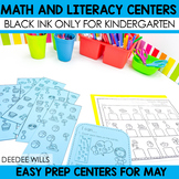 Kindergarten Literacy Centers and Math Centers - Summer an
