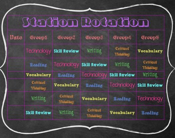 Preview of Stations & Centers Resource Bundle (Schedule, Rotation, & Activities)