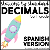 Spanish Stations by Standard Decimals Fourth Grade