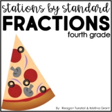 Stations by Standard Fractions Fourth Grade