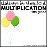 Stations by Standard Multiplication Fifth Grade