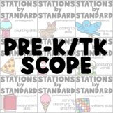Stations by Standard Pre-K, TK Scope