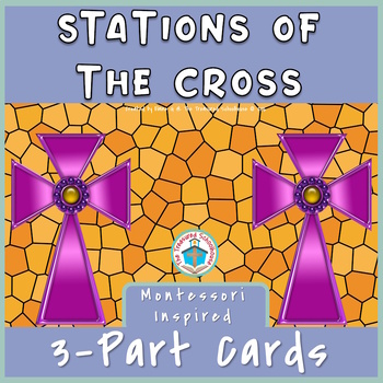 Preview of Stations of the Cross 3-Part Cards