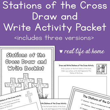 Preview of Stations of the Cross Activity: Draw and Write Stations of the Cross Packet