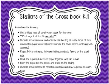Preview of Stations of the Cross Book Kit with Reflections
