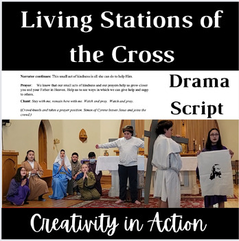 Preview of Stations of the Cross Drama Script- easy and effective for Lent Passion Play