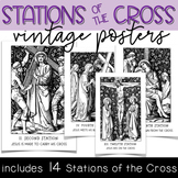 Stations of the Cross Posters or Banner: Catholic Lent and