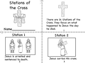 Stations of the Cross Mini Book by Miss P's PreK Pups | TpT