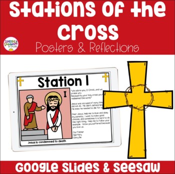 Preview of Stations of the Cross Posters and Activities | Google Slides and Seesaw