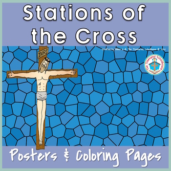 Preview of Stations of the Cross Posters and Coloring Pages