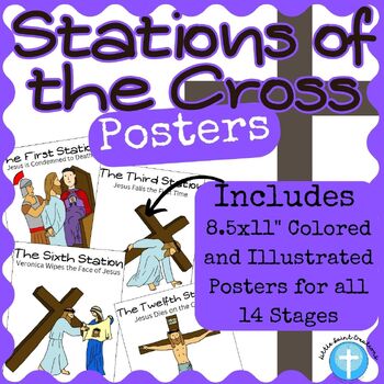 Preview of Stations of the Cross Posters for Kids