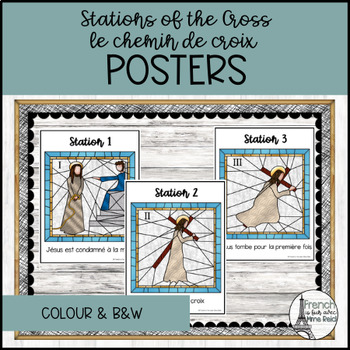 Preview of Stations of the Cross Posters: le chemin de croix affiches