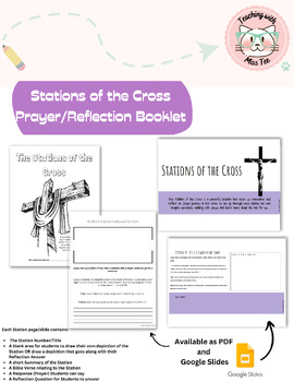 Preview of Stations of the Cross Prayer & Reflection Booklet | Google Slides