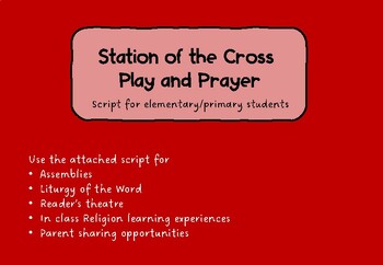 Preview of Stations of the Cross Prayer and Play Reader's Theatre Short Skit Assembly