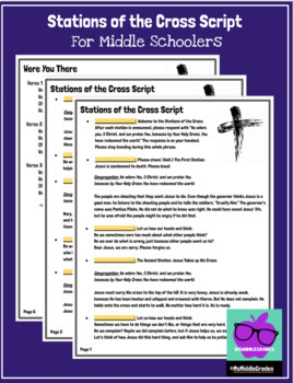 Preview of Stations of the Cross Script for Middle School