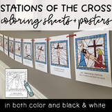 Stations of the Cross Stained Glass Posters: Lent and Holy