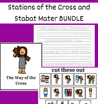 Preview of Stations of the Cross and Stabat Mater Activities and Mini Books Bundle