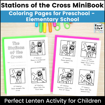 Preview of Stations of the Cross for Kids: Small Coloring Booklet