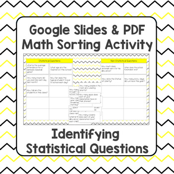 Preview of Statistical Question Sort - Digital Google Slides and PDF Versions