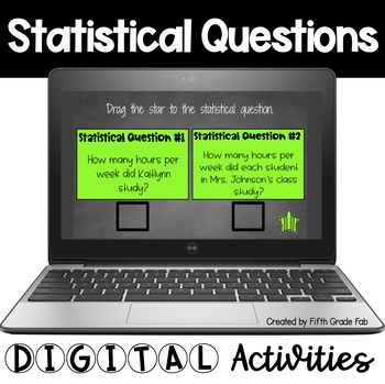 Preview of Statistical Questions Digital Activities for Google Classroom