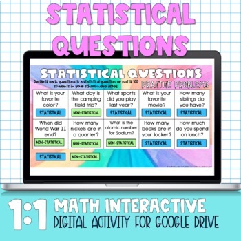 Preview of Statistical Questions Digital Practice Activity