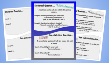 Preview of Statistical Questions Graphic Organizer