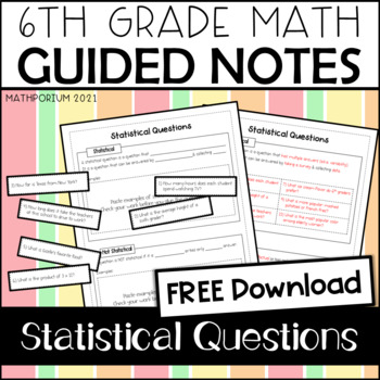 Preview of FREE Statistical Questions Guided Notes