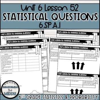 Preview of Statistical Questions Lesson | 6th Grade Math