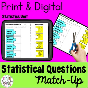 Statistical Questions Match Up Activity - PDF & Digital 6SP1