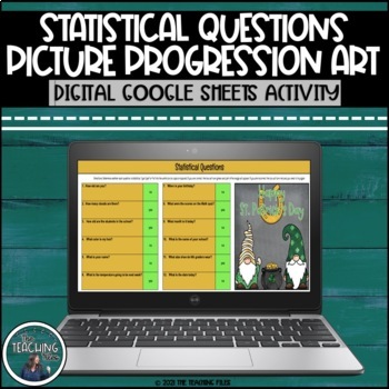 Preview of Statistical Questions Mystery Picture Progression Art Digital Activity