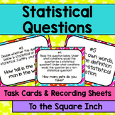 Statistical Questions Task Cards | Statistics Math Center 