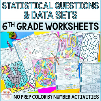 Preview of Statistical Questions and Data Sets 6th Grade Worksheets