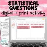 Statistical Questions Digital and Print Card Sort for Goog
