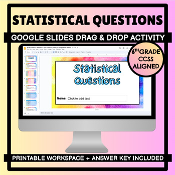Preview of Statistical v. Non-statistical Question Practice Set: Google slides + Printable