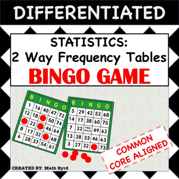 Preview of Statistics:2 Way Frequency Tables BINGO GAME & Complete lesson!