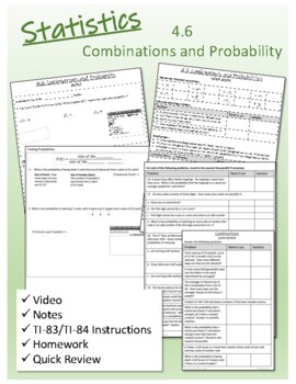 Statistics 4.6 Combinations and Probability by Kaffenate Math Academy