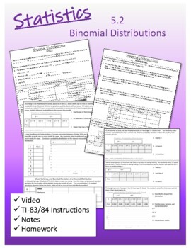 Preview of Statistics 5.2 Binomial Probability Distributions