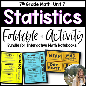 Preview of Statistics - 7th Grade Foldables and Activities