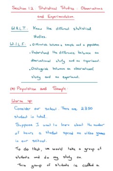 types of experiments in ap statistics