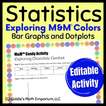 Preview of Statistics Activity Bar Graphs and Dotplots FREE