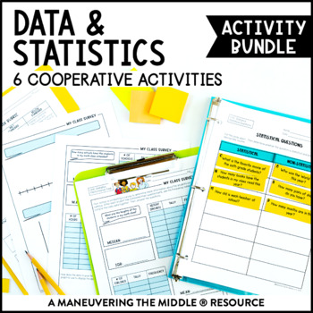 Preview of Data & Statistics Activity Bundle | Measures of Center, Histograms, & Box Plots