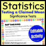 Statistics Activity Significance Test