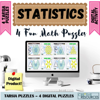 Preview of Statistics & Algebra Digital English Tarsia Puzzles