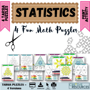 Preview of Statistics & Algebra Printable Tarsia Puzzles
