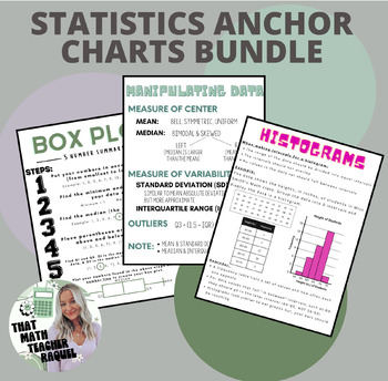Preview of Statistics Anchor Chart Bundle