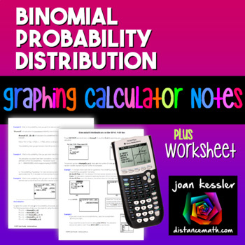 Preview of Statistics Binomial Probability Distribution TI-84 Reference Sheet and Practice