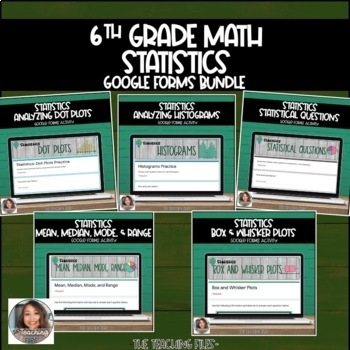 Preview of Statistics Bundle Practice 6th Grade Math CCSS Aligned