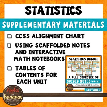 Preview of Statistics Bundle Supplementary Materials and CCSS Alignment Guide